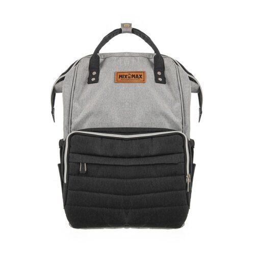 Premium Mum Diaper Backpack Bag – Stylish Multi-Pocket Baby Travel Bag - Mix and Max - Grey and Black1 - Image 5