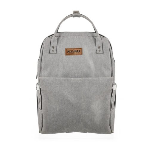Premium Elegant Mum Large Diaper Backpack bag waterproof - Mix and Max - Grey4 - Image 2
