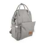 Premium Elegant Mum Large Diaper Backpack bag waterproof multifunction SET 4 in 1 - Mix and Max - Grey 4 - Image 5