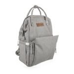 Premium Elegant Mum Large Diaper Backpack bag waterproof - Mix and Max - Grey4
