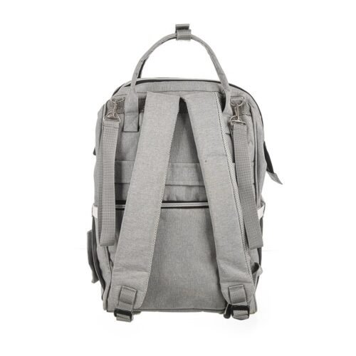 Premium Elegant Mum Large Diaper Backpack bag waterproof - Mix and Max - Grey4 - Image 9