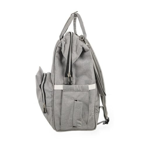 Premium Elegant Mum Large Diaper Backpack bag waterproof multifunction SET 4 in 1 - Mix and Max - Grey 4 - Image 11