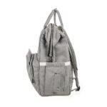 Premium Elegant Mum Large Diaper Backpack bag waterproof - Mix and Max - Grey4 - Image 10