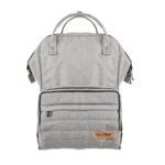 Premium Elegant Mum Large Diaper Backpack bag waterproof multifunction SET 4 in 1 - Mix and Max - Grey 3 - Image 8