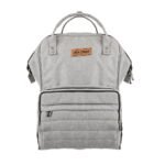 Premium Elegant Mum Large Diaper Backpack bag waterproof - Mix and Max - Grey3
