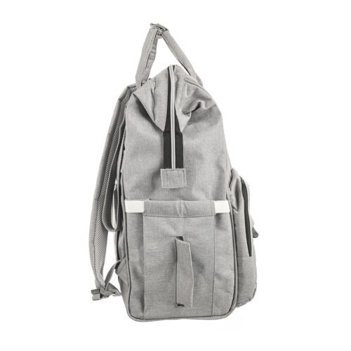 Premium Elegant Mum Large Diaper Backpack bag waterproof multifunction SET 4 in 1 - Mix and Max - Grey 3 - Image 10