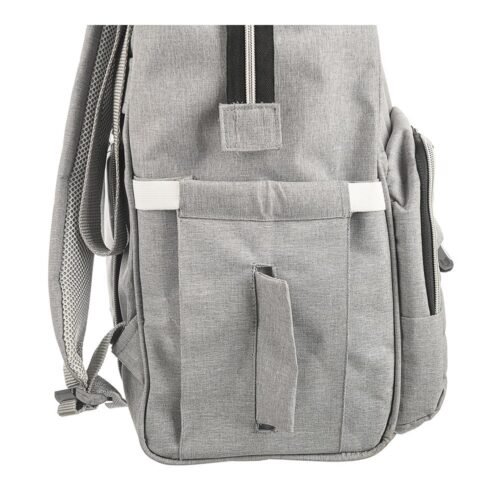 Premium Elegant Mum Large Diaper Backpack bag waterproof multifunction SET 4 in 1 - Mix and Max - Grey 3 - Image 11