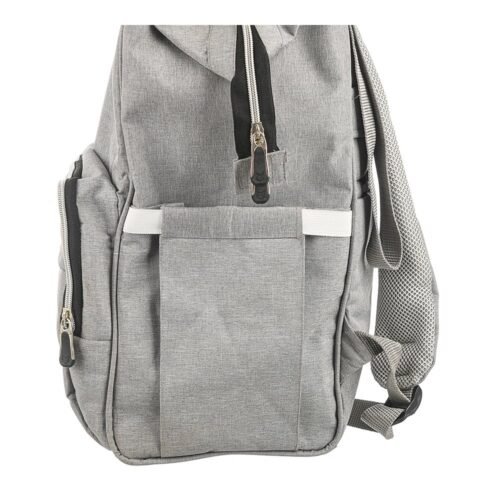 Premium Elegant Mum Large Diaper Backpack bag waterproof - Mix and Max - Grey3 - Image 11