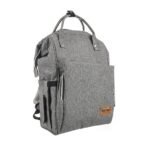 Premium Elegant Mum Large Diaper Backpack bag waterproof multifunction SET 4 in 1 - Mix and Max - Grey 2 - Image 5