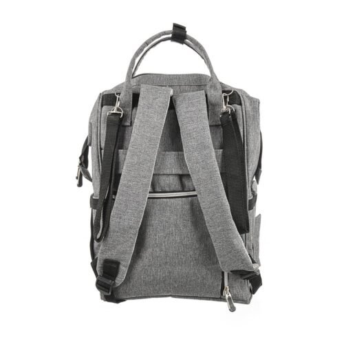 Premium Elegant Mum Large Diaper Backpack bag waterproof multifunction SET 4 in 1 - Mix and Max - Grey 2 - Image 9
