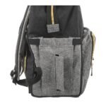 Premium Elegant Mum Large Diaper Backpack bag waterproof multifunction SET 4 in 1 - Mix and Max - Grey and Black - Image 7