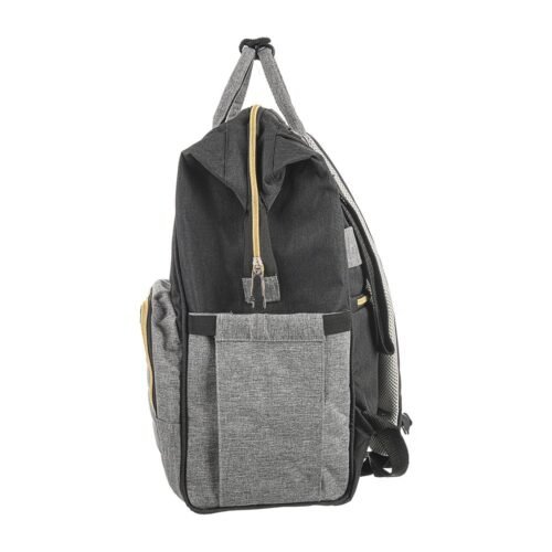 Premium Elegant Mum Large Diaper Backpack bag waterproof multifunction SET 4 in 1 - Mix and Max - Grey and Black - Image 5