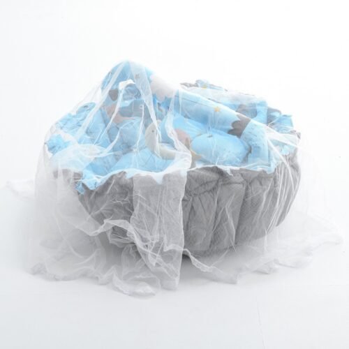 Baby Nest with Soft Toys and Mosquito Net – Comfortable Infant Sleeping Bed Light blue color Mix and Max - Image 3