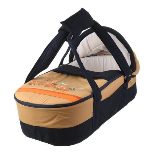 Portable Baby Carrycot Lightweight travel Bed Carrycot newborn ( Bear on Train Orange Blue color ) - Sizes: 0-12 M - Mix and Max - Image 4
