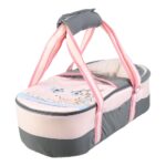 Portable Baby Carrycot Lightweight travel Bed Carrycot newborn ( Fish Pink color ) - 0-12 M - Size 70*35*24 cm - Image 3