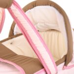 Portable Baby Carrycot Portable Bed Lightweight Carrycot ( Bear on Moon Pink color ) - 0-12 M - Size 70*35*24 cm - Mix and Max - Image 4