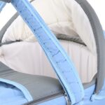 Portable Baby Carrycot Lightweight travel Bed Carrycot newborn ( Fish Light Blue color ) - 0-12 M -  Size 70*35*24 cm - Mix and Max - Image 3