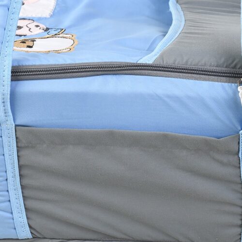 Portable Baby Carrycot Lightweight travel Bed Carrycot newborn ( Fish Light Blue color ) - 0-12 M -  Size 70*35*24 cm - Mix and Max - Image 5