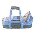Portable Baby Carrycot Lightweight travel Bed Carrycot newborn ( Fish Light Blue color ) - 0-12 M -  Size 70*35*24 cm - Mix and Max - Image 6