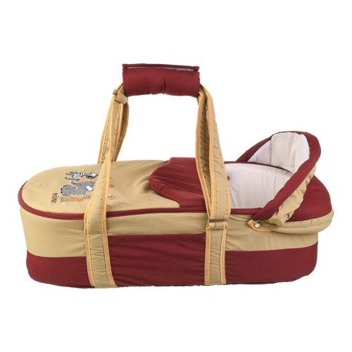 Portable Baby Carrycot Lightweight travel Bed Carrycot newborn ( Jungle Grey color ) - 0-12 M -  Size 70*35*24 cm - Mix and Max - Image 3