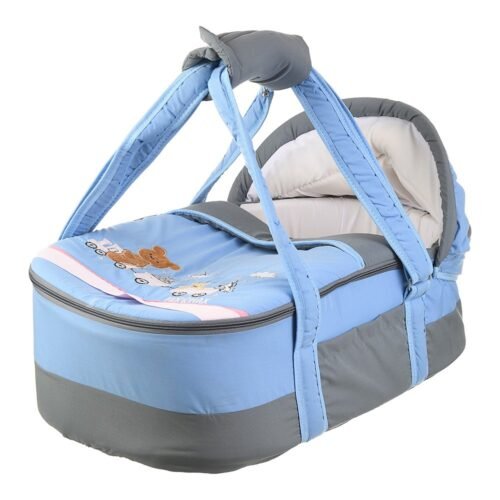 Portable Baby Carrycot Lightweight travel Bed Carrycot newborn ( Bear on Train Light Blue color ) - Sizes: 0-12 M - Mix and Max - Image 10