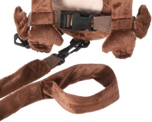 2-in-1 Child Safety Harness deluxe Animal Shape backpack Cotton 100% - Brown Monkey - Mix and Max - Colors: Beige, Fuchsia, and Light Blue - Sizes: 0-24 M - Image 4