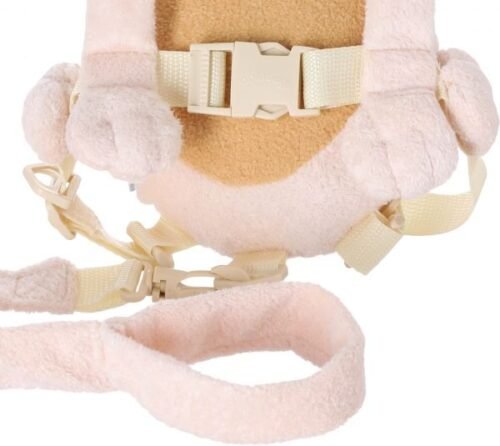 2-in-1 Child Safety Harness deluxe Animal Shape backpack Cotton 100% - Beige - Mix and Max - Colors: Fuchsia and Light Blue - Sizes: 0-24 M - Image 3