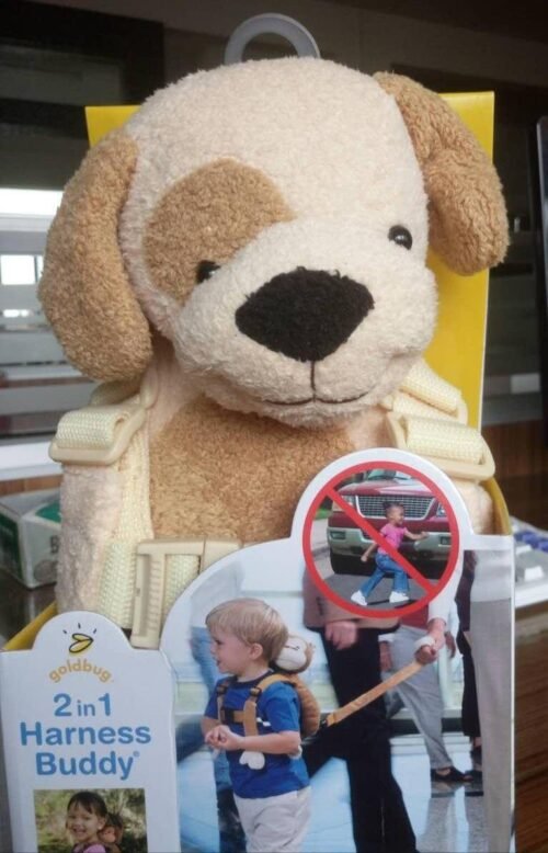 2-in-1 Child Safety Harness deluxe Animal Shape backpack Cotton 100% - Beige - Mix and Max - Colors: Fuchsia and Light Blue - Sizes: 0-24 M - Image 7