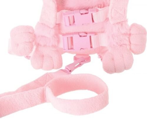 2-in-1 Child Safety Harness deluxe Animal Shape backpack Cotton 100% - Pinky - Mix and Max - Colors: Beige and Light Blue - Sizes: 0-24 M - Image 5