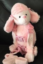 2-in-1 Child Safety Harness deluxe Animal Shape backpack Cotton 100% - Pinky - Mix and Max - Colors: Beige and Light Blue - Sizes: 0-24 M - Image 3