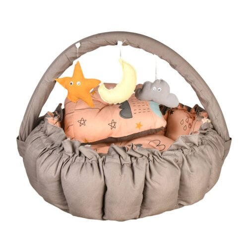 Baby Nest with Soft Toys and Mosquito Net – Comfortable Infant Sleeping Bed Simon color Mix and Max - Image 4