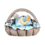 Baby Nest with Soft Toys and Mosquito Net – Comfortable Infant Sleeping Bed Light blue Mix and Max - Image 7