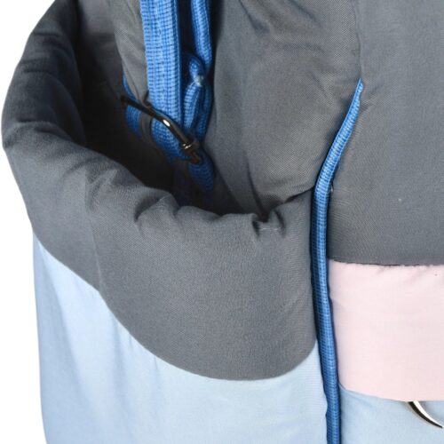 Mix and Max Baby Changing Diaper Large Shoulder bag with embroidery ( Bear on Train Light Bluee ) - Size 43*33*18 cm - Image 4