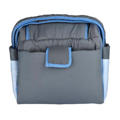 Mix and Max Baby Changing Diaper Large Shoulder bag with embroidery ( Bear on Train Light Bluee ) - Size 43*33*18 cm - Image 5