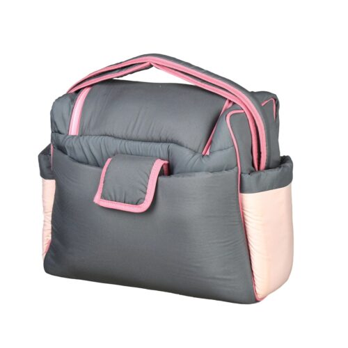 Mix and Max Baby Changing Diaper Large Shoulder bag with embroidery ( Fish Pink ) - Size 43*33*18 cm - Image 7