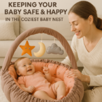 Baby Nest with Soft Toys and Mosquito Net – Comfortable Infant Sleeping Bed Simon color Mix and Max - Image 6