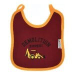 Multi-colors Printed Bib with diaper back size 27*19cm (2 Pieces) Boys b - Mix and Max - Colors: Fuchsia, Grey, and Light Blue - Sizes: 0-18 - Image 26