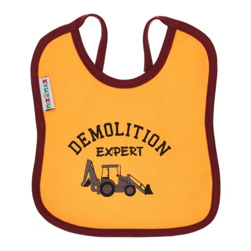 Multi-colors Printed Bib with diaper back size 27*19cm (2 Pieces) Boys b - Mix and Max - Colors: Fuchsia, Grey, and Light Blue - Sizes: 0-18 - Image 20