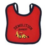 Multi-colors Printed Bib with diaper back size 27*19cm (2 Pieces) Boys b - Mix and Max - Colors: Fuchsia, Grey, and Light Blue - Sizes: 0-18 - Image 19