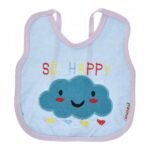 Multi-color Bib with embroidery diaper back size 38*29cm (2 Pieces) - Mix and Max - Colors: Fuchsia, Grey, and Light Blue - Sizes: 0-18 - Image 4