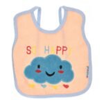 Multi-color Bib with embroidery diaper back size 38*29cm (2 Pieces) - Mix and Max - Colors: Fuchsia, Grey, and Light Blue - Sizes: 0-18 - Image 3