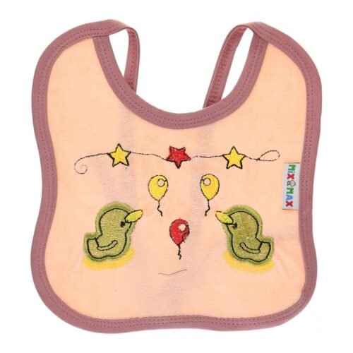 Multi-colors Bib with embroidery with diaper back Average size 27*19cm (2 Pieces) - Mix and Max - Colors: Fuchsia, Grey, and Light Blue - Sizes: 0-18 - Image 21