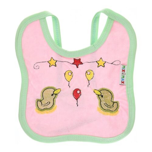 Multi-colors Bib with embroidery with diaper back Average size 27*19cm (2 Pieces) - Mix and Max - Colors: Fuchsia, Grey, and Light Blue - Sizes: 0-18 - Image 20