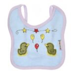 Multi-colors Bib with embroidery with diaper back Average size 27*19cm (2 Pieces) - Mix and Max - Colors: Fuchsia, Grey, and Light Blue - Sizes: 0-18 - Image 18