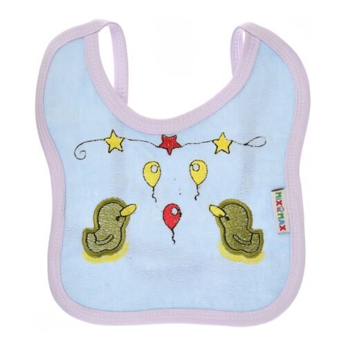 Multi-colors Bib with embroidery with diaper back Average size 27*19cm (2 Pieces) - Mix and Max - Colors: Fuchsia, Grey, and Light Blue - Sizes: 0-18 - Image 18