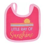 Multi-colors Printed Bib with diaper back Small size 16*19cm (2 Pieces) Girl g - Mix and Max - Colors: Fuchsia, Grey, and Light Blue - Sizes: 0-18 - Image 12