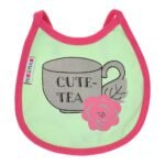 Multi-colors Printed Bib with diaper back Small size 16*19cm (2 Pieces) Girl g - Mix and Max - Colors: Fuchsia, Grey, and Light Blue - Sizes: 0-18 - Image 15