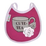 Multi-colors Printed Bib with diaper back Small size 16*19cm (2 Pieces) Girl g - Mix and Max - Colors: Fuchsia, Grey, and Light Blue - Sizes: 0-18 - Image 16