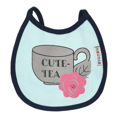 Multi-colors Printed Bib with diaper back Small size 16*19cm (2 Pieces) Girl g - Mix and Max - Colors: Fuchsia, Grey, and Light Blue - Sizes: 0-18 - Image 19