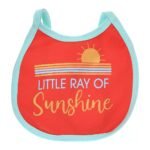 Multi-colors Printed Bib with diaper back Small size 16*19cm (2 Pieces) Girl g - Mix and Max - Colors: Fuchsia, Grey, and Light Blue - Sizes: 0-18 - Image 24